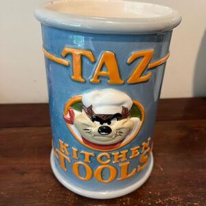 VINTAGE TAZ KITCHEN TOOLS UTENSIL HOLDER China TAZMANIAN DEVIL 1996 Warner Bros